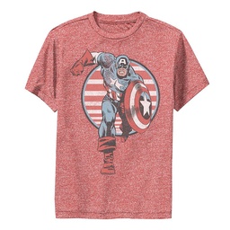 Boys 8-20 Marvel Captain America Charge Premium Tee, Boy's, Size: Large, Red Grey