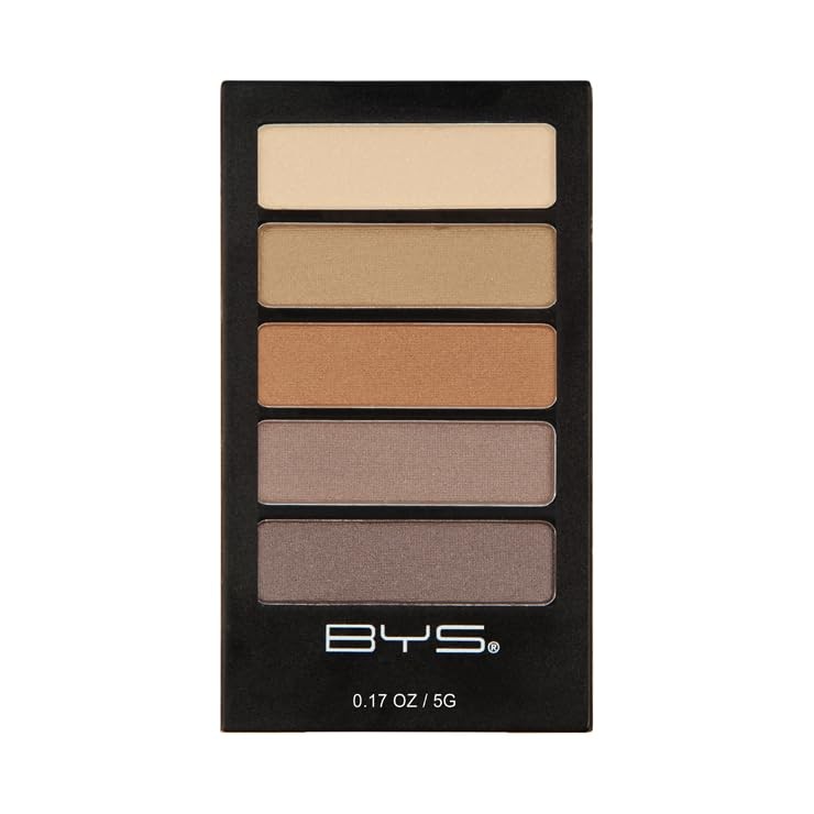BTY | BYS Women's 5-Piece Eye Shadow Palette, Natural Delight Eye Pigments, 0.17 Ounce (Pack of 1)