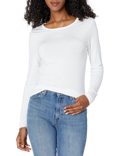 PRM | The Drop Womens Hannah Long-Sleeve Crew-Neck Fitted T-Shirt