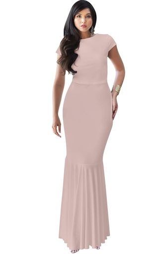 STR | KOH KOH Womens 2026 Long Cap Sleeve Elegant Formal Sexy Evening Cocktail Maxi Dress