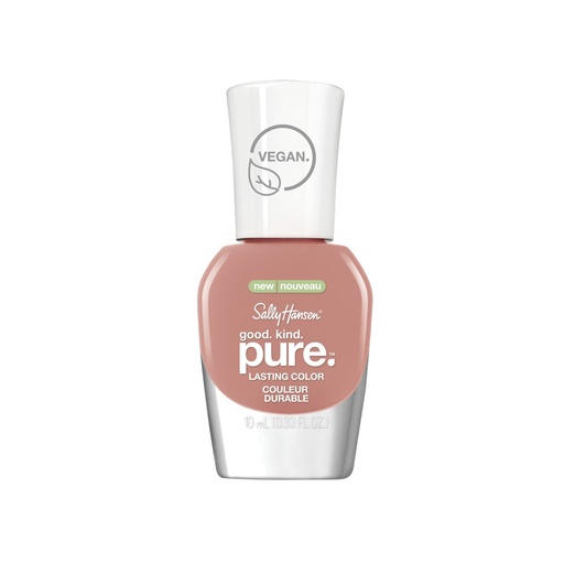 STR | Sally Hansen Good. Kind. Pure. Nail Polish | Plant-Based, Vegan, 16-Free Formula | Opaque, Shiny | 230 Pink Cardamom | Warm Beige Nail Color