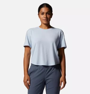 STR | Mountain Hardwear Trek N Go Short Sleeve Shirt (Arctic Ice) Women's Clothing