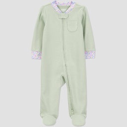 STR | Carter's Just One You® Baby Girls' Sleep N' Play - Green Newborn: Cotton Polyester Footed Pajamas