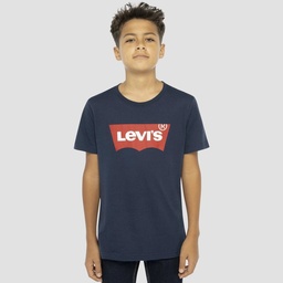 PRM | Levi's® Boys' Short Sleeve Batwing Logo T-Shirt - Navy Blue S: 100% Cotton, Crew Neck, Machine Washable