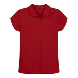 STR | IZOD Girls  School Uniform Short Sleeve Polo Shirt  Button Closure  Moisture Wicking/Performance Material  Fade Resistant M (10/12)