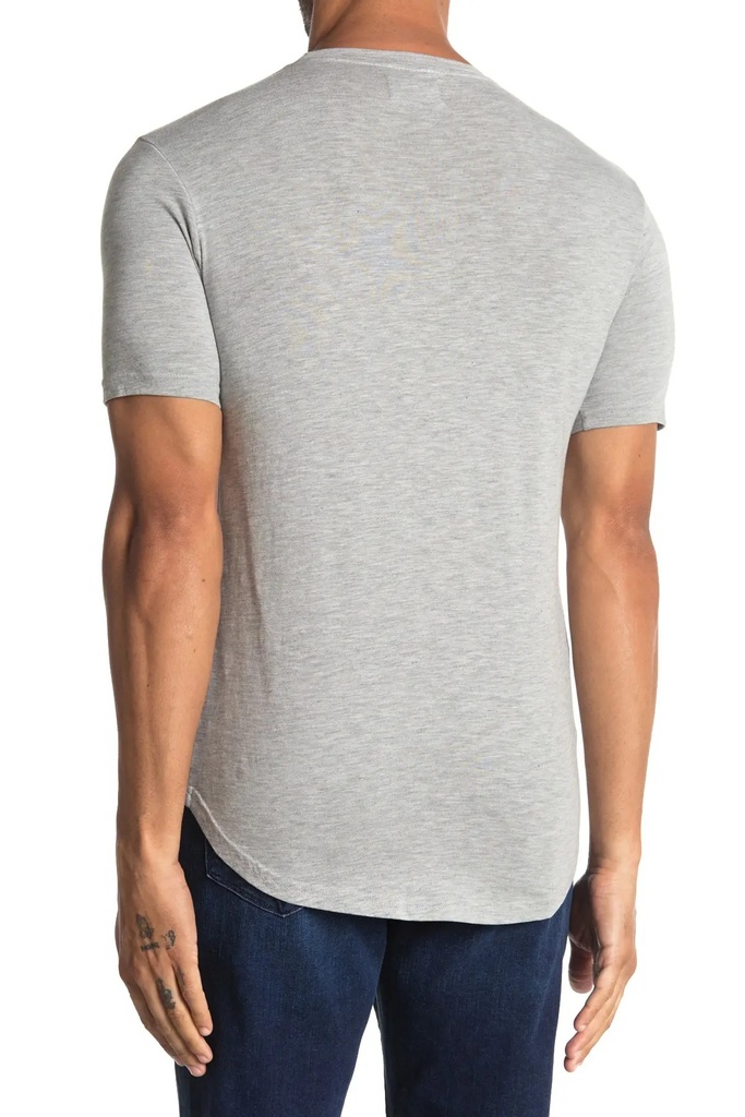 STR | Goodlife Scallop Slub Crewneck T-Shirt in Lt Heather Grey at Nordstrom, Size Medium