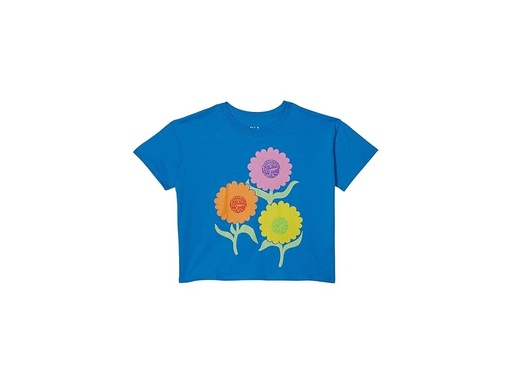 STR | Chaser Kids Friendly Flowers Tee (Little Kids/Big Kids) (Blue Asteroid) Girl's Clothing