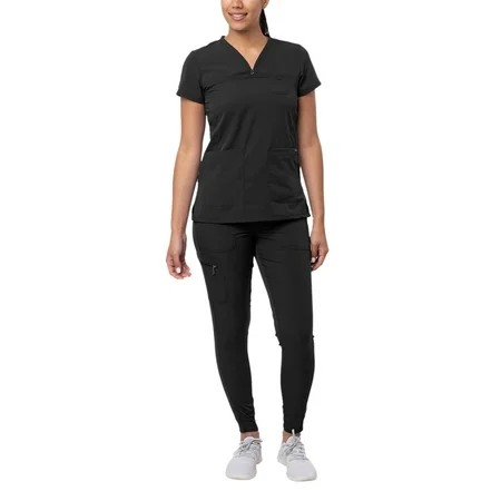 STR | Adar Pro Movement Booster Scrub Set For Women - Sweetheart V-Neck Scrub Top & Yoga Jogger Scrub Pants