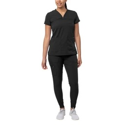 STR | Adar Pro Movement Booster Scrub Set For Women - Sweetheart V-Neck Scrub Top & Yoga Jogger Scrub Pants