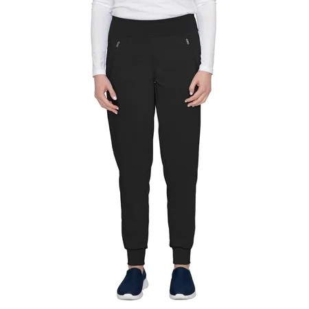 STR | healing hands Jogger Scrubs for Women Six Pocket Tara Scrub Pant 9233 Purple Label Black 2XL
