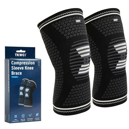 STR | TKWC Knee Brace Compression Sleeve for Men Women  Knee Support for running  weightlifting  BasketBall   Knee Pads for Meniscus Tear  ACL  Arthritis and Knee Pain Relief (Extra Large)