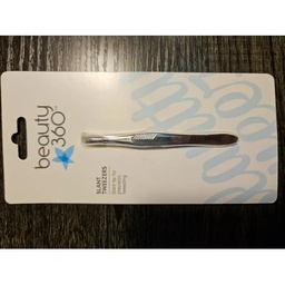 STR | Beauty 360 Slant Tweezers Slant Tip for Precision Tweezing Stainless Steel Silver Tweezer(s)