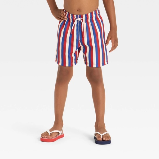 KID | Baby Boys' Striped Trunk - Cat & Jack™ Red/White/Blue 12M