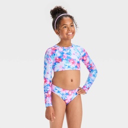 STR | STR | Girls' Americana Tie-Dye Rash Guard Bikini Set - Cat & Jack™ M