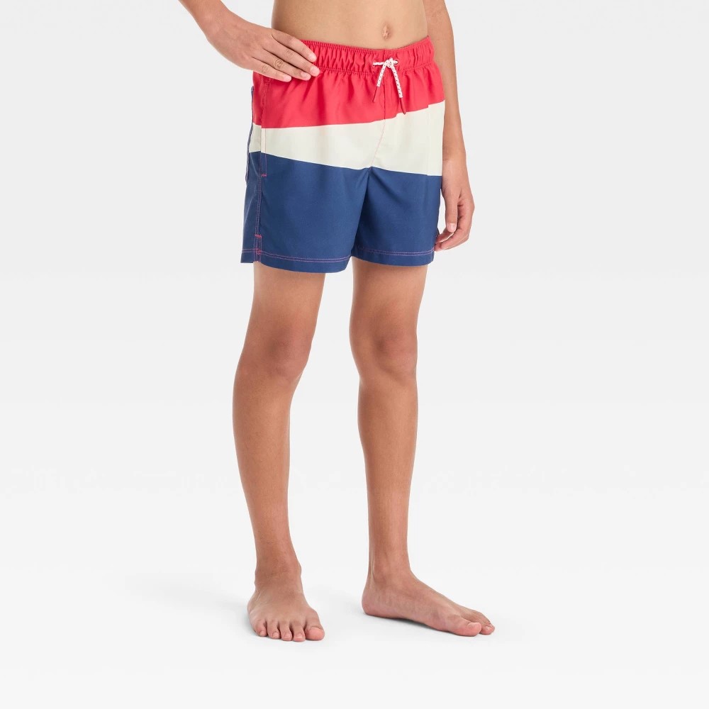 STR | Boys' Americana Colorblock Swim Trunks - art class™ S