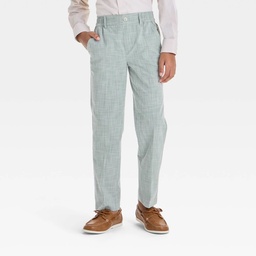 STR | Boys' Dress Pants - Cat & Jack™ Light Green 7: Cotton Blend, Recycled Polyester, Relaxed Leg, Mid Rise