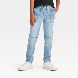 STR | Boys' Super Skinny Pull-On Jeans - art class™ Light Wash 6: Mid Rise, Elastic Waistband, Denim Fabric