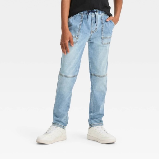 STR | Boys' Super Skinny Pull-On Jeans - art class™ Light Wash 6: Mid Rise, Elastic Waistband, Denim Fabric