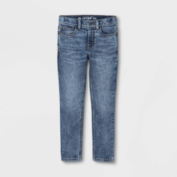 STR | Boys' Stretch Skinny Fit Jeans - Cat & Jack™ Medium Blue 14: Heavyweight Denim, Mid Rise, Super Stretch, Patch Pocket
