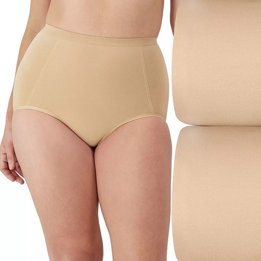 STR | Bali Womens Shapewear Seamless Brief Ultra Control 2-Pack M 2 Nude