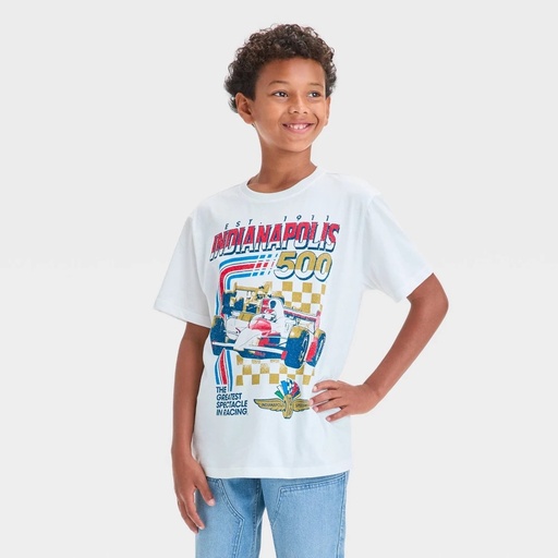 STR | Boys' Indianapolis 500 Graphic T-Shirt - White S