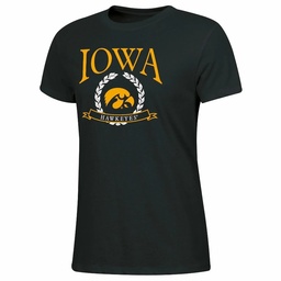 STR | NCAA Iowa Hawkeyes Women's Crew Neck T-Shirt - M: Relaxed Fit, Lightweight Jersey