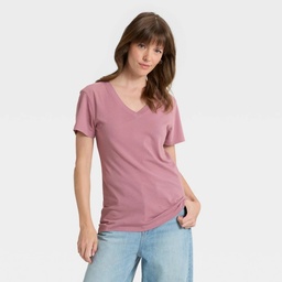 STR | Women's Short Sleeve V-Neck T-Shirt - Universal Thread™ Mauve L