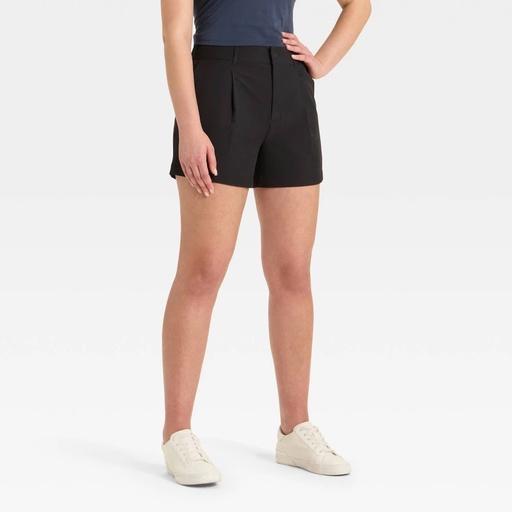 STR | Women's 4" Woven High Rise Golf Shorts - All In Motion™ Black L