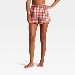 STR | Women's Boxer Pajama Shorts - Wild Fable™ Red Plaid XXL