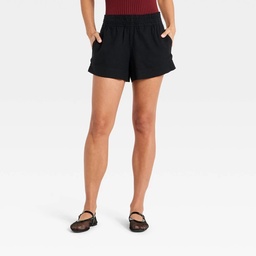 STR | Women's Linen Pull-On Shorts 3.5" - A New Day™ Black M