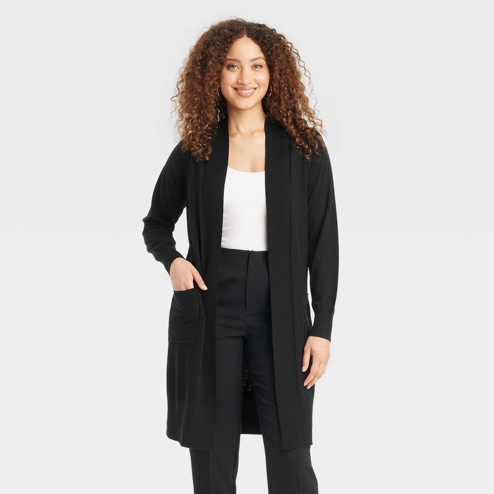 STR | Women's Duster Cardigan - A New Day™ Black M