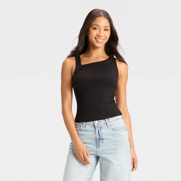 STR | Women's Asymmetrical Hem Tank Top - Wild Fable™ Black L