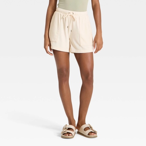 STR | Women's Mid-Thigh Fleece Shorts - Universal Thread™ Cream M