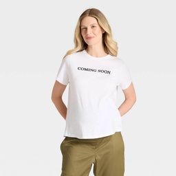 STR | Short Sleeve Graphic Maternity T-Shirt - Isabel Maternity by Ingrid & Isabel™ White Hearts L