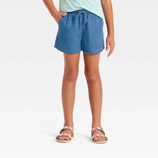 STR | Girls' Pull-On Woven Shorts - Cat & Jack™ Medium Wash S