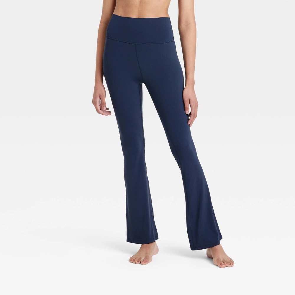 STR | Women's Everyday Soft Ultra High-Rise Flare Leggings - All In Motion™ Navy Blue XL: Moisture Wicking, Quick Dry