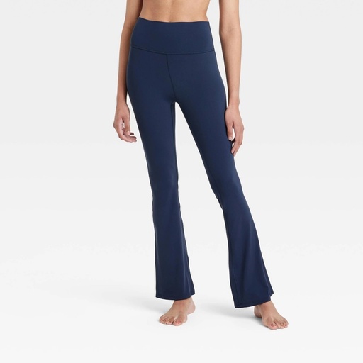 STR | Women's Everyday Soft Ultra High-Rise Flare Leggings - All In Motion™ Navy Blue XL: Moisture Wicking, Quick Dry