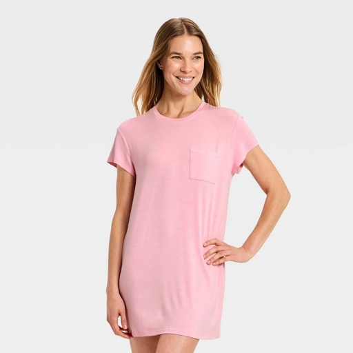 STR | Women's Jersey Pajama T-Shirt Dress - Auden™ Light Pink XL