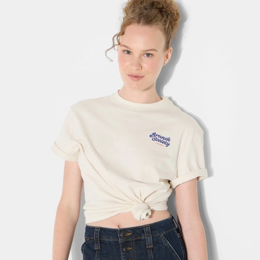 STR | Women's Short Sleeve Crewneck Graphic T-Shirt - Wild Fable™ Off-White Food XXS