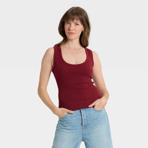 STR | Women's Slim Fit Tank Top - Universal Thread™ Burgundy S