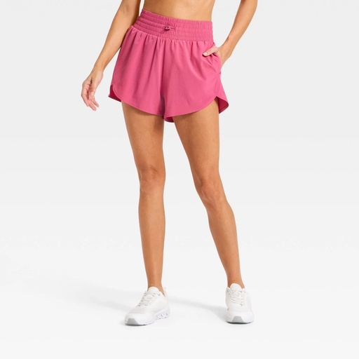 STR | Women's Active Light Woven High-Rise Shorts 5" - All In Motion™ Mauve Pink M
