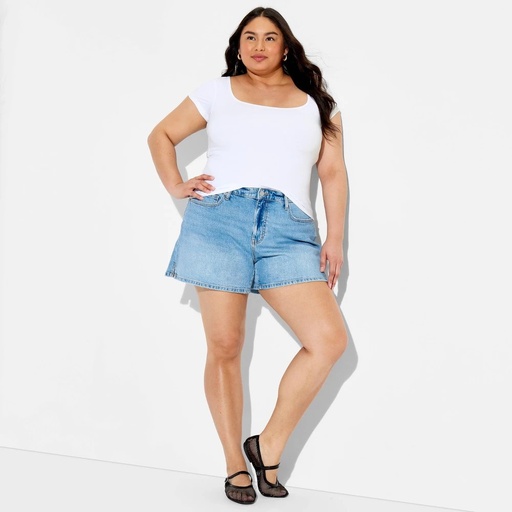STR | Women's Cap Sleeve ButterBliss Square Neck Tee - Wild Fable™ White XXL