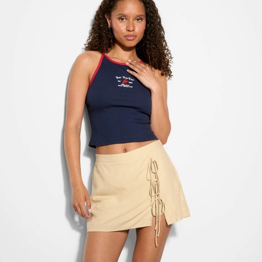 STR | Women's Linen Side-Tie Wrap Skort - Wild Fable™ Taupe S