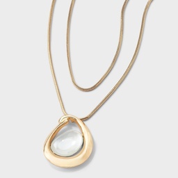 STR | Two Row Stone Necklace - A New Day™ Ivory