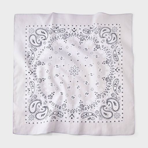 STR | Cotton Circular Pattern Paisley Bandana Scarf - Universal Thread™ Gray
