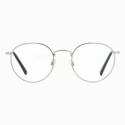 STR | Women's Metal Round Blue Light Filtering Glasses - Universal Thread™ Metallic Silver Diopter 1: Medium Fit, Recycled Frame