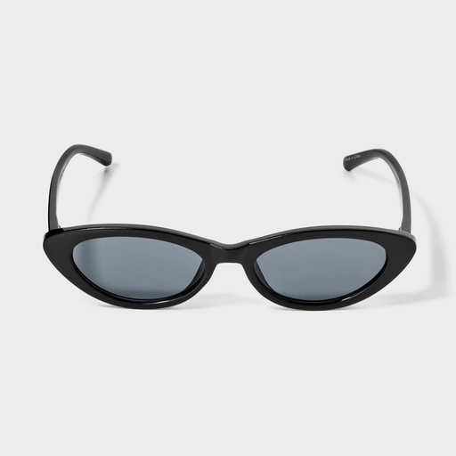 STR | Women's Slim Plastic Cateye Sunglasses - Wild Fable™ Black
