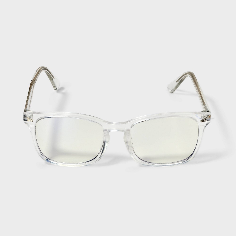 STR | Women's Crystal Rectangle Blue Light Filtering Glasses - Wild Fable™ Clear