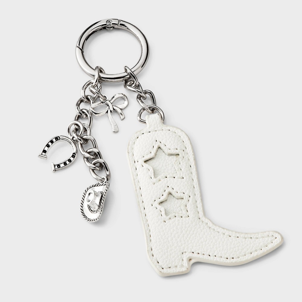 STR | Game Day Western Boot Bag Charm - Wild Fable™ White