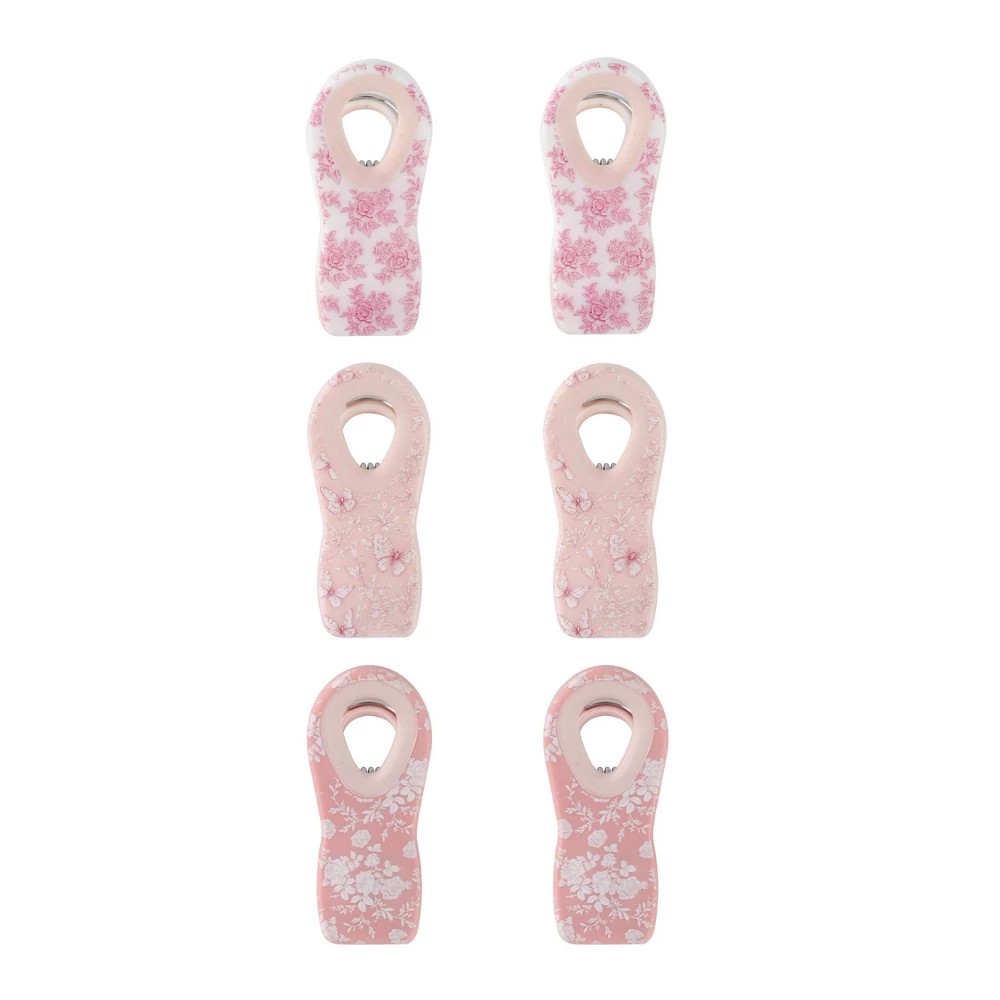 STR | Cook With Color 6pk Chip Bag Clips Pink